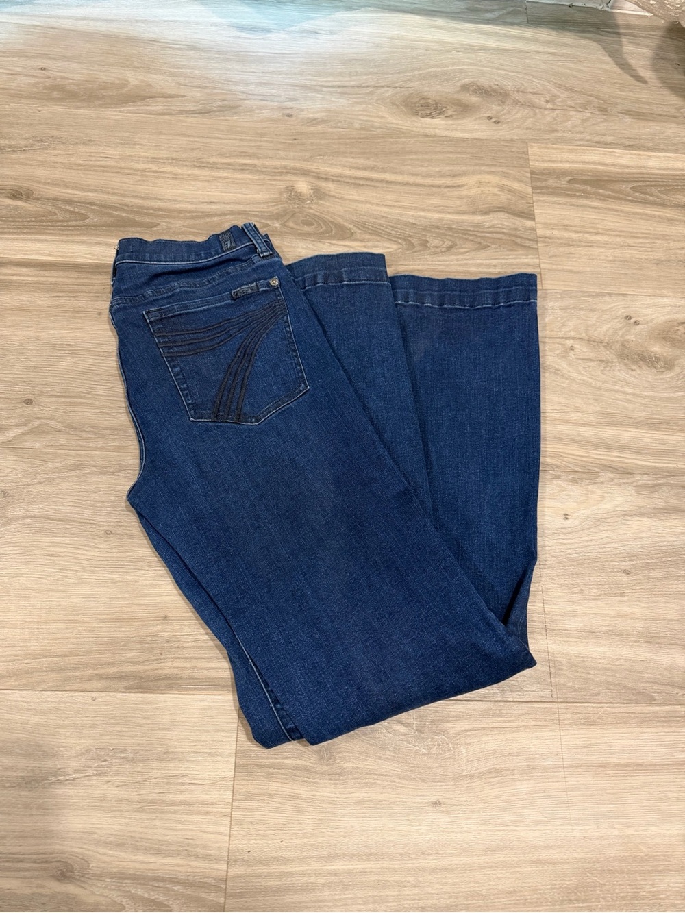 7 For All Mankind Women’s Flare Jeans - Dark Blue
